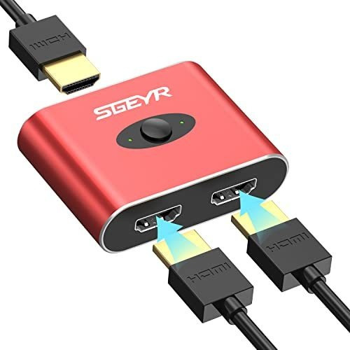 Sgeyr Conmutador Hdmi, 4k @ 60hz Divisor Hdmi 1 En 2 Salida