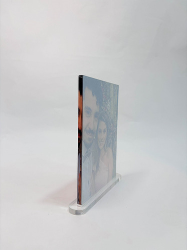 Porta Retrato Quadro Com Base Acrílico Brilho Personalizado 10x15 Impressão Uv
