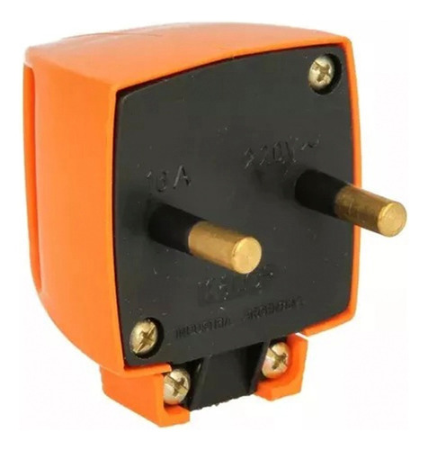 Ficha Industrial 2p 16a Macho Naranja Kalop Electro Medina