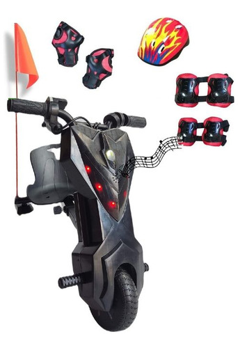 Triciclo Drift Elétrico Infantil 120w Com Kit De Proteção