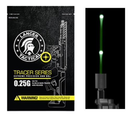Bbs Lancer Tactical Pro 4000 Rds Fluorescente 0.25g Xtreme P
