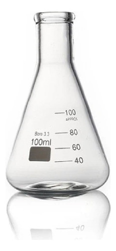 Erlenmeyer Vidrio 25ml Graduado Borosilicato 3,3