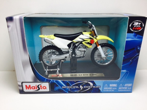 Miniatura Moto Suzuki Rm-z 250 1/18 Maisto Com Base