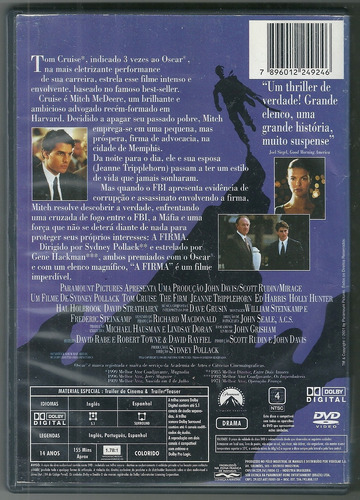 Dvd A Firma ( 1993 - Tom Cruise ) Não Tem Arranhões ! (Usado)