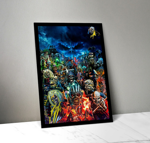 Cuadro Iron Maiden 17 Madera & Vidrio (35x47)