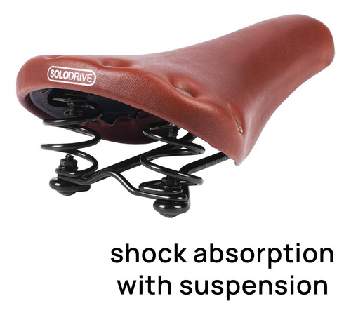 Asiento De Bicicleta Vintage Piel Sintética Acolchado De Esp Marrón 1.1 Cm 1.1 Cm