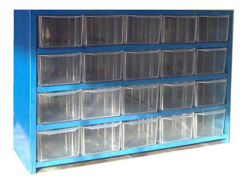 Anaquel Metalico Visible  20 Gavetas De Plastico