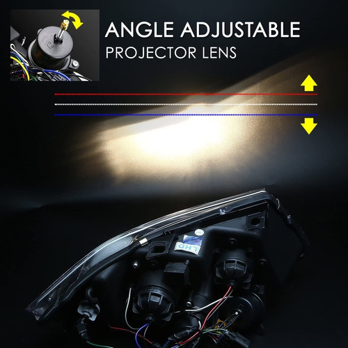 Dna Motoring Hl-3d-e9005-bk Headlight Assembly, Driver And P