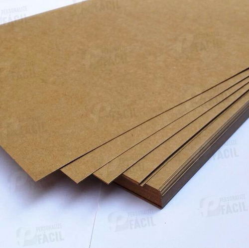 100 Fls Papel Kraft 170g / 180g A4 Marrom Escuro 180gr Craft