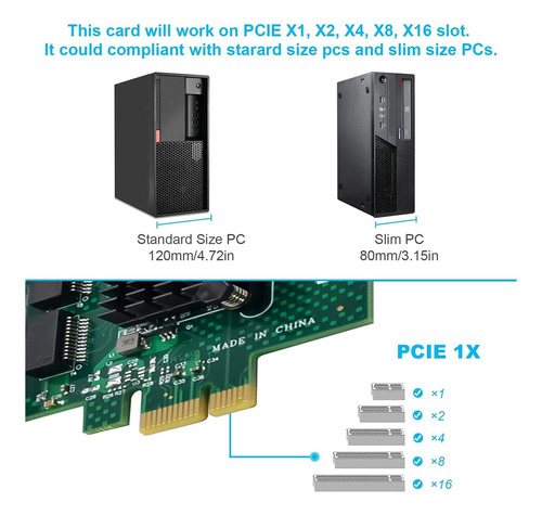 Adaptador De Servidor Pcie Gigabit Ethernet De Doble Puerto