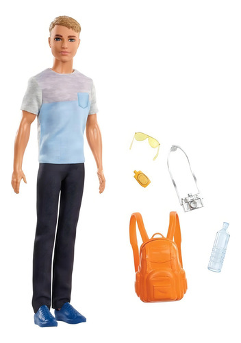 Muñeco Ken Dreamhouse Adventures Vamos de Viaje con Accesorios
