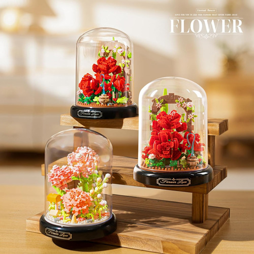 Bloques De Flores Artificiales Para Armar Compatible 624pcs.