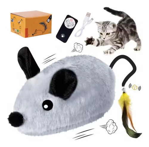 Juguete De Ratón Simulado Con Control Remoto Para Gatos, Jug