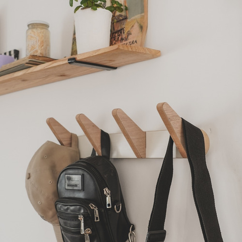 Imagen 4 de 10 de Perchero De Pared X 2 Unidades ¡combo! - No Usa Tornillos