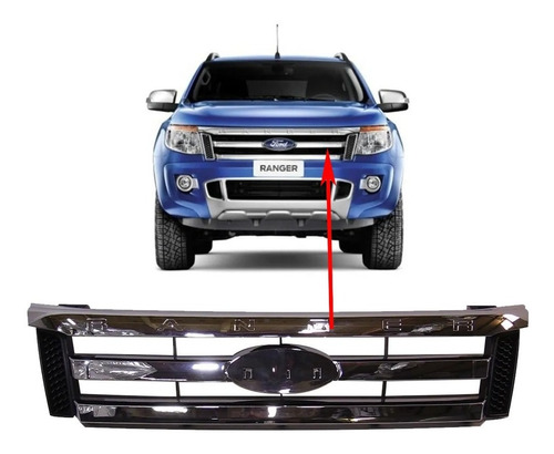 Mascara Cromada Ford Ranger 2012-2015 