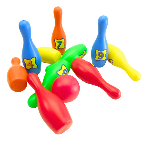 Juego Infantil Mini Boliche Bolos Clásico 2 Bolas 12 Pinos