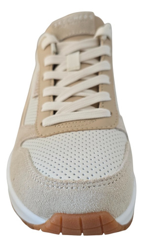 Tenis Mujer Urbano Casual Valvula Confort Plataforma Memory Foam Skechers Uno 177105 Beige