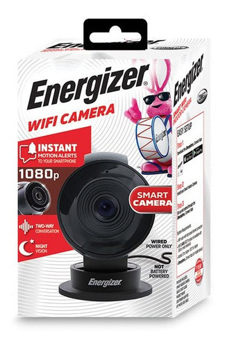 Energizer Smart Wifi Camara De Seguridad Interior 1080p Hd Color Negro