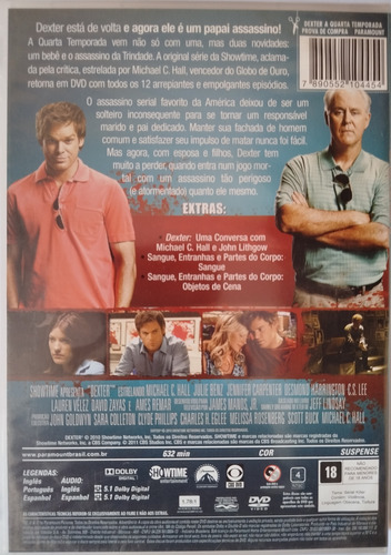 Dvd Dexter - 4 Temporada