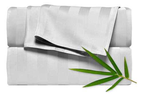 Juego Sabanas Matrimonial De Pure Bamboo Color Blanco
