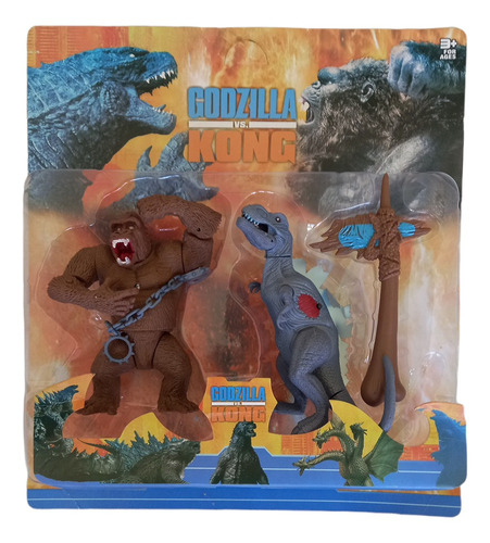 Muñecos Godzilla Vs Kong Blister X 2 Accesorios 