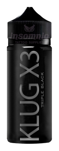 Mejor Tinta Tatuaje Negra Klug X3 4oz Triple Black Tattoo