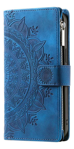 A Funda De Piel Tipo Cartera Con Estampado De Bandolera