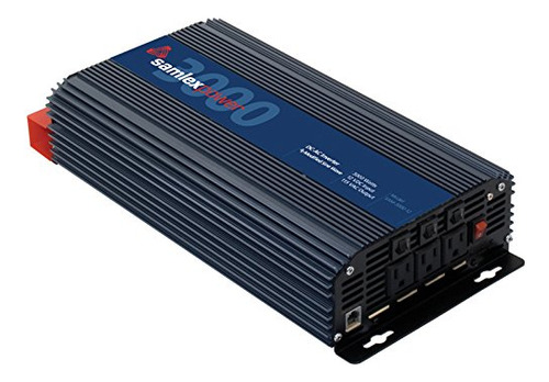 Samlex America Sam-3000-12 Inversor De Potencia De Onda Sinusoidal Modificada De 3000 W, Azul