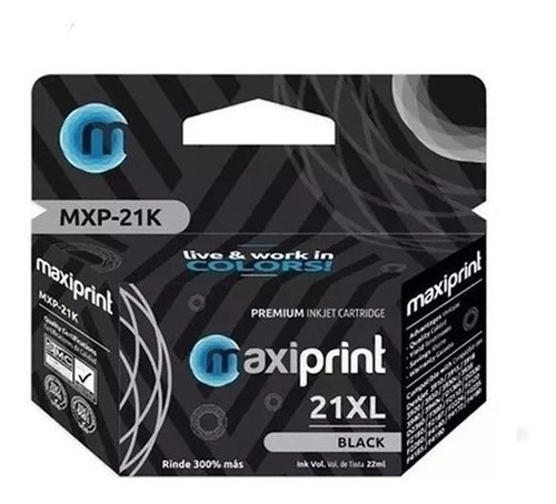 Recarga Cartucho De Tinta 21 Negro Maxiprint (20$)