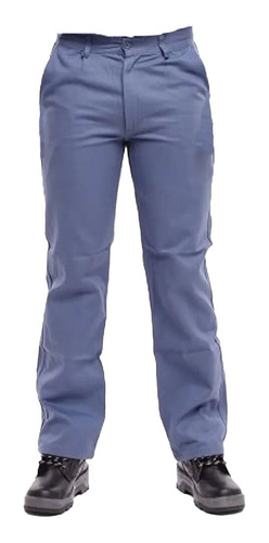 Pantalon Ombu Clasico Azulino Acero Trabajo Grafa Talle 60