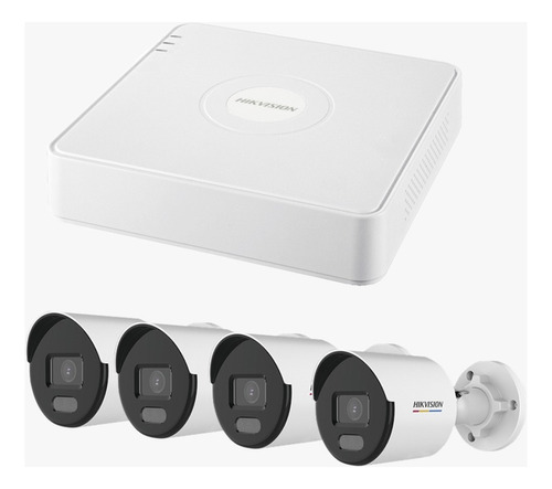 Kit Ip 1080p (2 Megapixel) / Nvr De 4 Canales Con 4 Puertos 