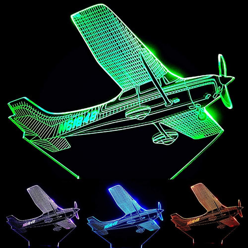 Lámpara De Mesa De Avión 3d Con Luz Nocturna Para Decoración