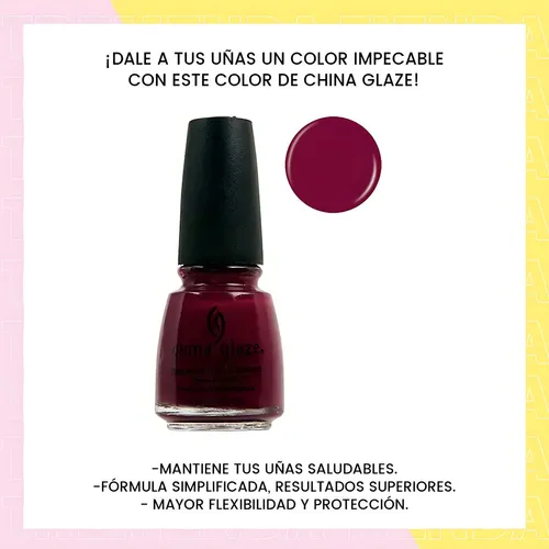 Esmalte De Uñas China Glaze Seduce Me Rojo Magenta 14ml