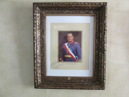 Foto Oficial Presidente Chile A.pinochet Firmada Año 1988