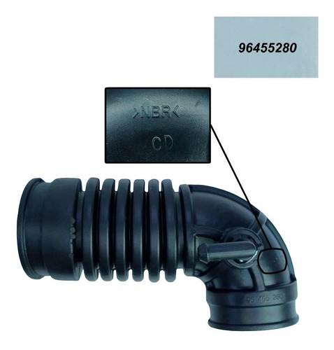 Imagen 7 de 10 de Manguera Ducto Purificador Chevrolet Spark 2005 2006 2007