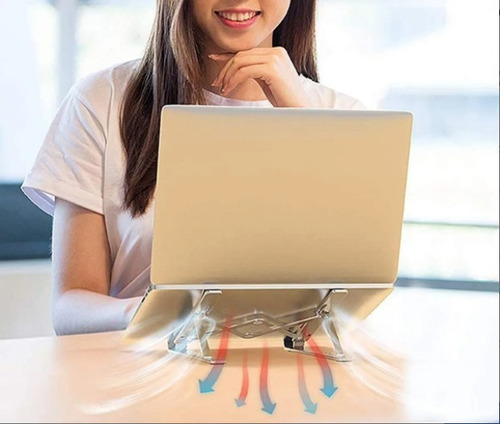 Soporte Vertical De Alumnio Notebook Macbook Laptop Plateado