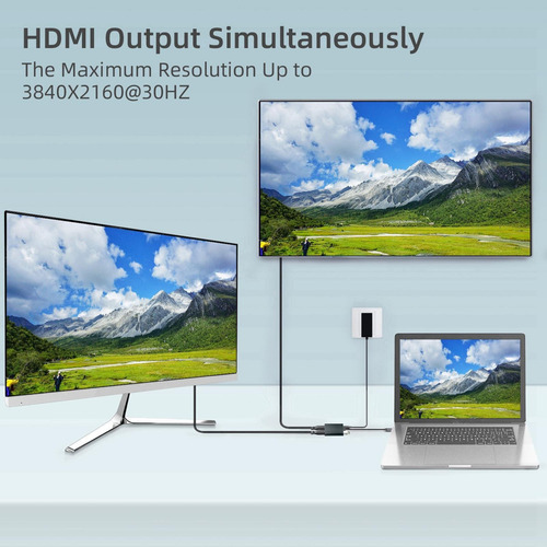 Imagem 4 de 7 de Usb-c Para Hdmi Adaptador 4k 30hz Cabo Para Pro 2018/2017