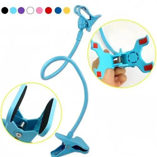 Soporte Flexible UIEXAY Para Cama Y Cuello | Brazo De 360° | Acero Inoxidable | Universal | Para Ver Películas, Jugar O Usar GPS Sin Manos