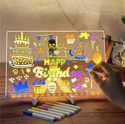.s Tablero De Dibujo Fluorescente 3d Luminoso Para Niños