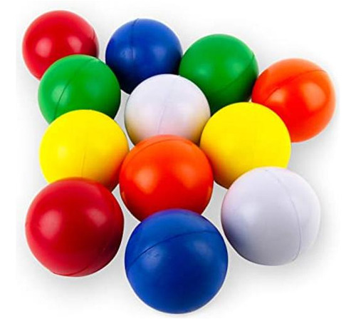 Boley Foam Stress Ball And Bounce Ball Set 12 Pack Small