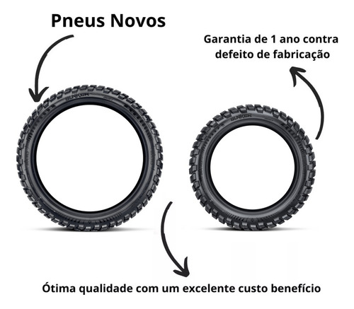 Par Pneu 90/90-21 + 120/80-18 Ira Bunker Adapt Yamaha Dt 180