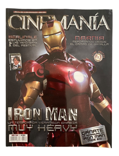Revista Cinemania #139 Iron Man Narnia Abril 2008 Año 6