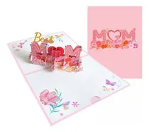 Comprar 3 Tarjeta Para El Día De La Madre, Tarjeta 3d, Tarjeta Rosa