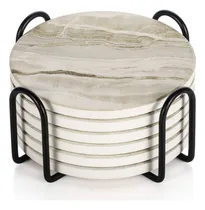 Comprar Lifver Posavasos Con Soporte, Juego De 6 Posavasos Absorben.
