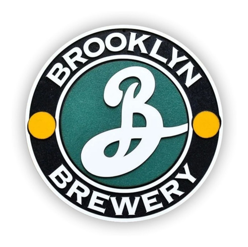 Placa Relevo Brooklyn, Cerveja, Bar, Churraqueira, Decoração