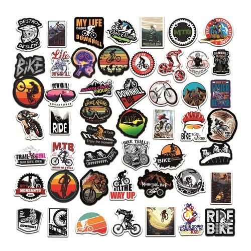 100 Sticker Calcomanía Pegatina Ciclismo Mtb Ruta Bmx