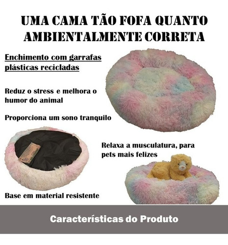Cama Caminha Pet Cães Gato Nuvem Xg Tiedye Fofa Ecológica
