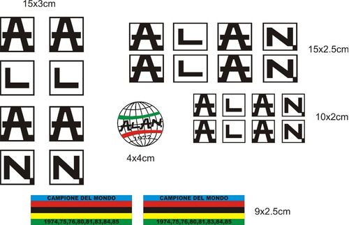 Stickers Para Bicicleta Vintage Alan