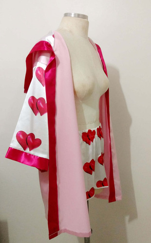 Kit Robe Com Capuz, Shorts Doll Ou Samba Canção Tamanho G