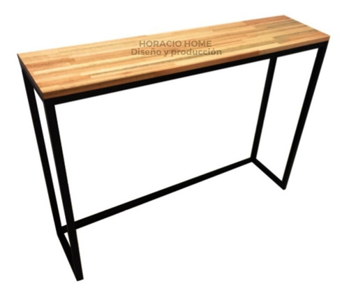 Mesa De Arrime Recibidor Madera Living Auxiliar Horaciohome